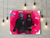 Fortnite x Mr Beast printed Wall picture foamex board printed picture on it wall board wall decor wall art picture