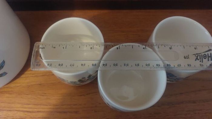 Lovely Vintage Japanese Teaset, with Six Small Cups and a Faux Bamboo Handled Teapot, Perfect for a Japanese Tea Ceremony