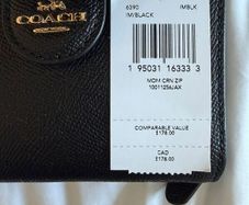 Coach - Black Zip Wallet - Never Used