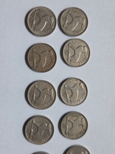 14 Irish three pence coins