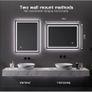 Bathroom Mirror with LED Lights, 500x700 MM Illuminated Bathroom Mirror Image 8
