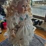 Vintage Irish Porcelain Doll with Flower Wreath and Pinwheel Vintage Image 10