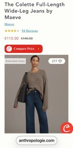Anthropologie Maeve The Collete Jeans