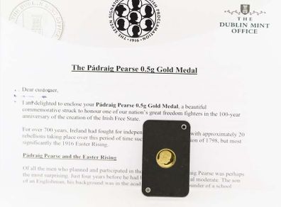 Padraig Pearse Commemorative Gold Proof Coin