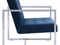 main image for ad 2-Seater Sofa with Armrests Blue Chrome and Velvet