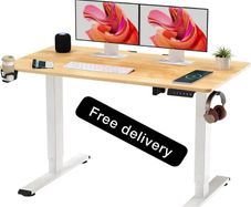 Electric Standing Desk ONE PIECE 110 x54 Height Adjustable Desk
