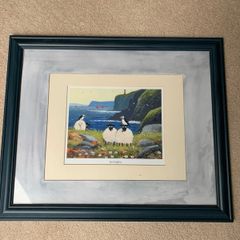 Framed 'No Puffin' Print