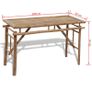 Beer Table with 2 Benches 100 cm Bamboo Image 2