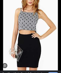 Alice Moon navy white lotus cami top size S
