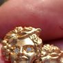 A Stunning pair of Mid Nineteenth Century Gilt Silver Cufflinks with Diamond Eyes Image 6