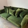 Green velvet sofa Image 6