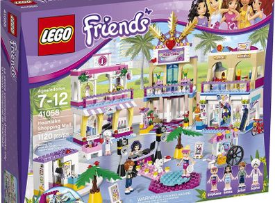 Lego Friends Heartlake Shopping Mall (41058) and grey plate