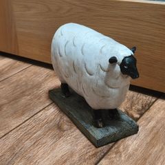 Sheep / Lamb Ornament Folk Art Sculptured Rustic
