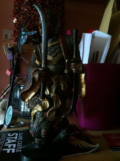 A fine bronze of a samurai signed  MIYAO