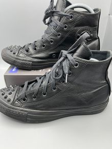 Converse Womens Chuck Taylor All Star Classic Shoes - Black UK 6 - Spiked