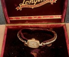 Vintage Ladies Longines Watch 1940s Era With Original Period Longines Box