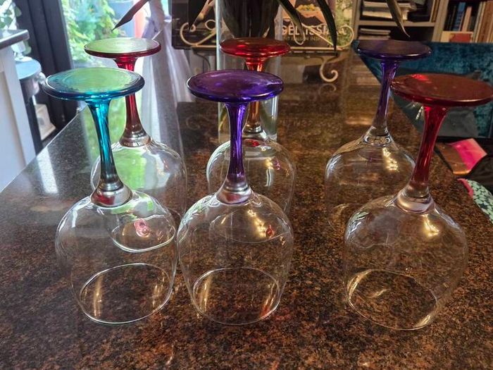 Six Long-stemmed Gin Glasses