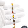 Sterling Silver & Multicolour Natural Baltic Amber Bracelet Image 8