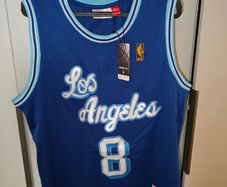 New Los angeles Kobe bryant, Mitchell and ness vintage jersey no 8 blue size L