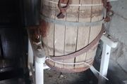 Antique Wooden Hand-Cranked Barrel Washing Machine