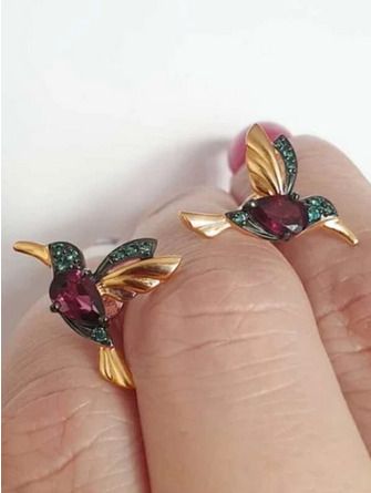 Charming Earrings with a Tiny Bird - excellent gift idea