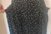 Atmosphere black cold shoulders blouse size UK18 EU46 Postage included