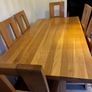 Solid oak Kitchen table with 6 chairs Image 2