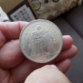 France 1873 A.5 Francs.90% Silver. Good very Fine.
