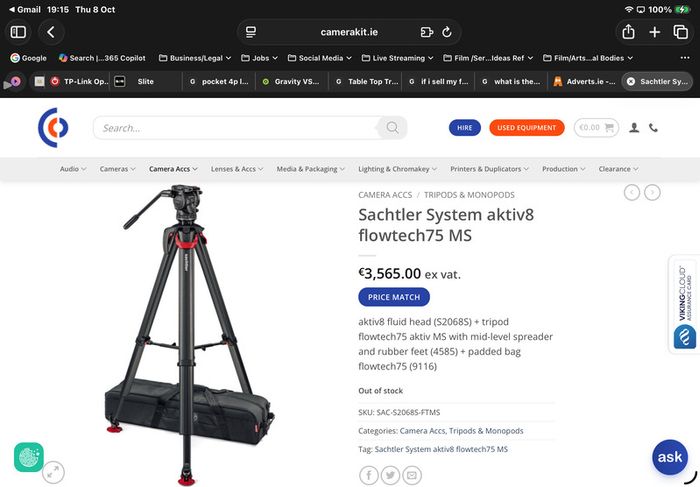 Sachtler System Aktiv8  75 MS (Brand New)
