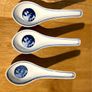 Vintage koi fish Chinese rice bowls and spoons Image 3