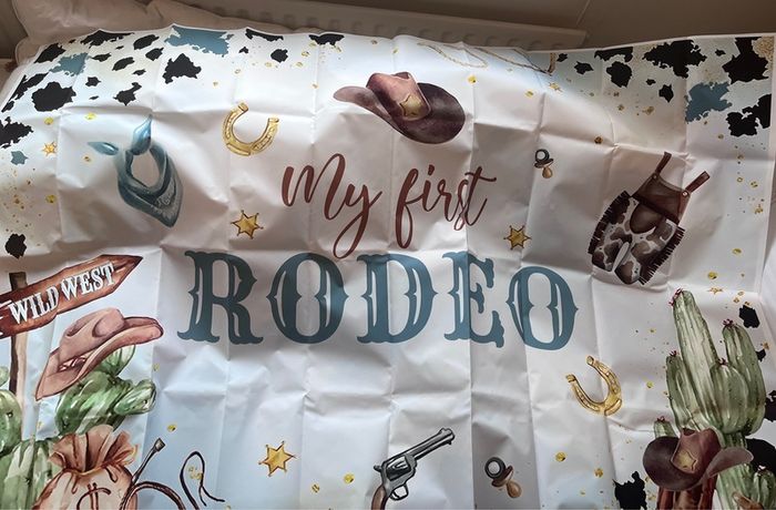My first rodeo large birthday backdrop