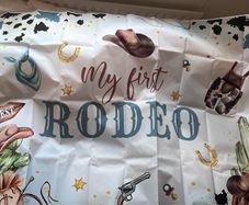 My first rodeo large birthday backdrop