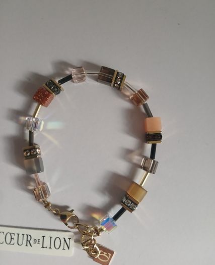 Coeur de Lion GeoCUBE Bracelet Swarovski Crystal Gold Tone 4905/30-1100 BNWT CAN POST
