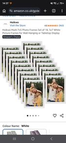 Hoikwo Multi 7x5 Photo Frames Set of 18, 5x7 White