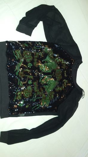 Black Sequined Top