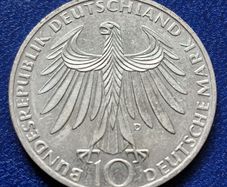 1972 Germany D 10 Mark Olympic Games Munich Silver coin