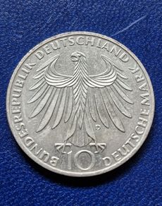 1972 Germany D 10 Mark Olympic Games Munich Silver coin