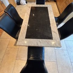 Marble Dining Table & Chairs