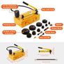 15 Ton Hydraulic Knockout Punch Driver Kit Hole Tool 12.7mm-101.6mm with 10 Dies Image 6