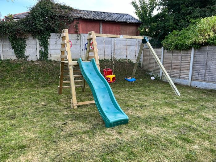 Swings and slide