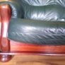 Dark Green Italian Leather Suite Image 6
