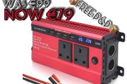 NEW SALE | 1500W Power Inverter 12V to 240V AC Car Converter with 3.1A 4 USB 2 AC Sockets Dual Car Adapter With 2 LED Display