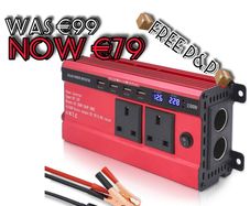 NEW SALE | 1500W Power Inverter 12V to 240V AC Car Converter with 3.1A 4 USB 2 AC Sockets Dual Car Adapter With 2 LED Display