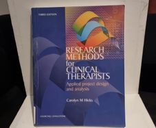 Research Methods for Clinical Therapists: A... by Hicks BA  MA  PhD  P Paperback
