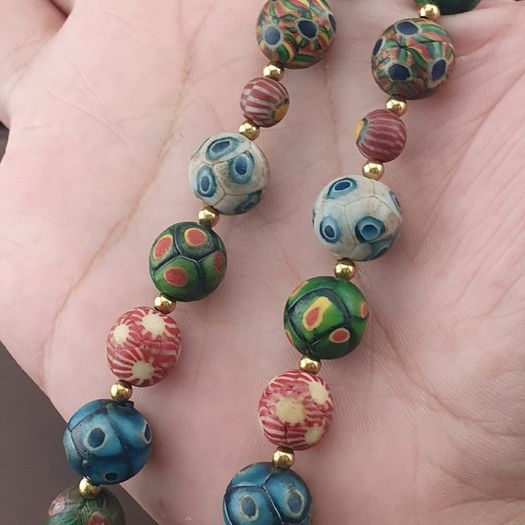 Ancient Gabri Thousand Eyes Glass Beads Necklace 26inches