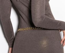 sweater with chain-lacing  fits xs-s -m