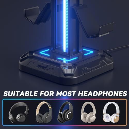 headset Stand with 9 Light Modes