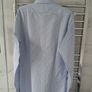 T M Lewin  Blue and White Check Fitted Shirt Size16 Image 2