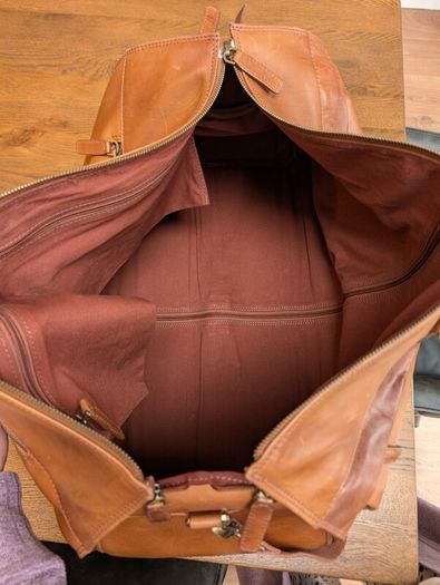 Paul Costello Genuine Leather Overnight / Travel Bag