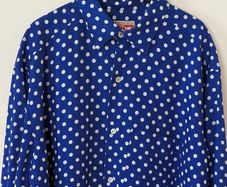 Vintage Blue Polka Dot Shirt